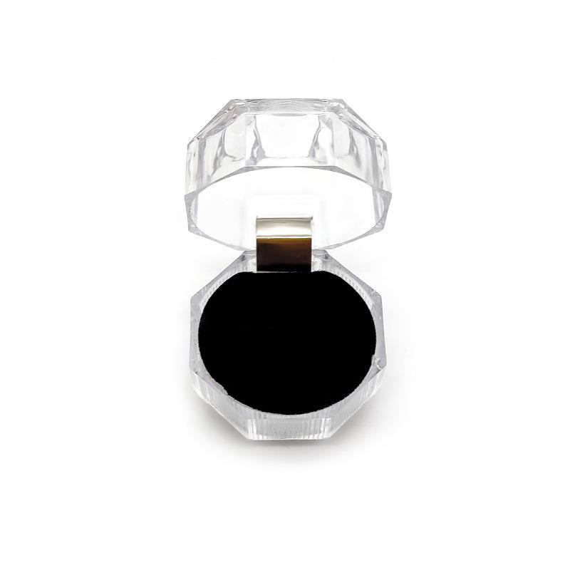 H007 4 * 4 Transparent Crystal Ring Box, Acrylic Ring Box, Stud Earrings Jewelry Box.