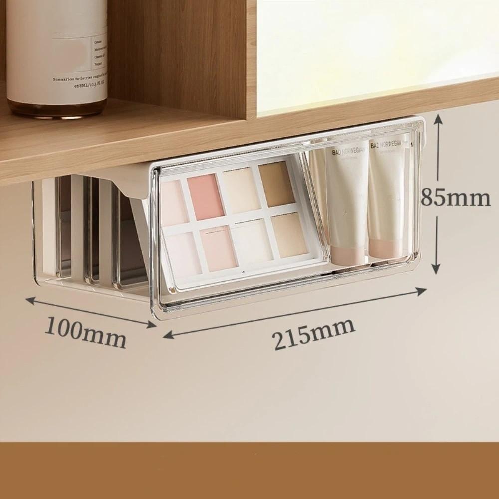 Transparente Ausziehbare Aufbewahrungsschublade Ohne Bohren Montage Wandmontierte Aufbewahrungsbox Unter Dem Spiegelschrank