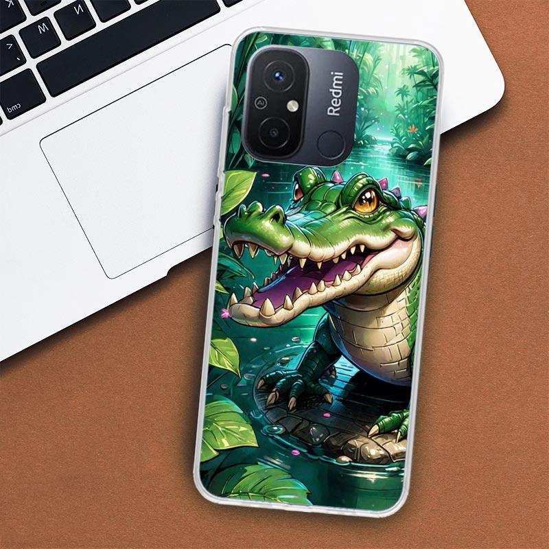 Crocodile Animal Phone Case For Xiaomi Redmi 12 13 12C 13C 14C 10 10C 10A 9 9C 9A 9T 8A 8 7A 7 6A 6 Pro K80 K70 K60 K40 K20 12 1