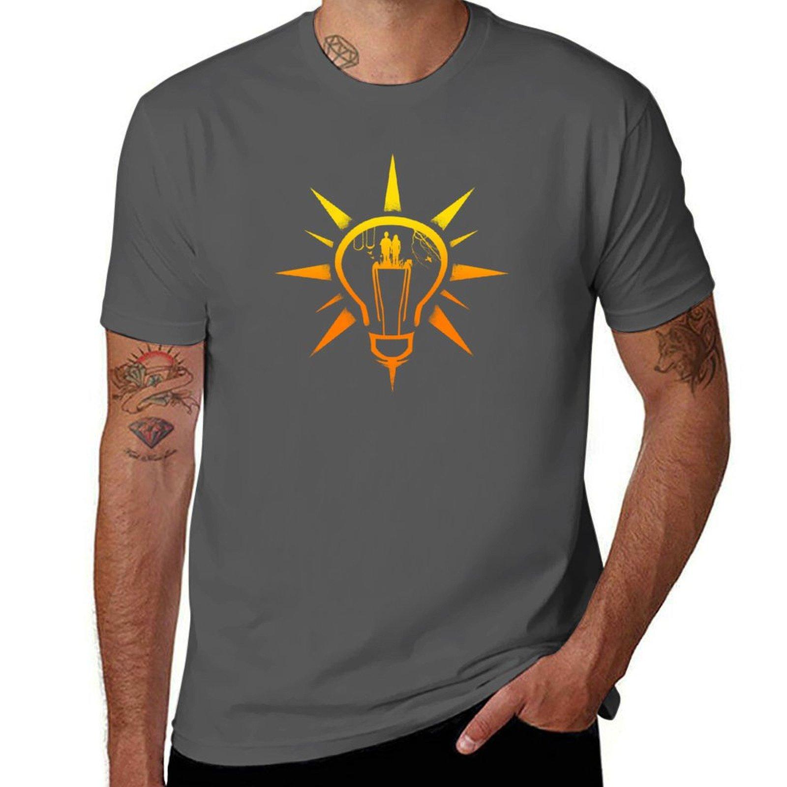 

Lightbulb Sun T-Shirt t shirt man casual t shirt for man 100 percent cotton man t shirt designer T-Shirt 4XL