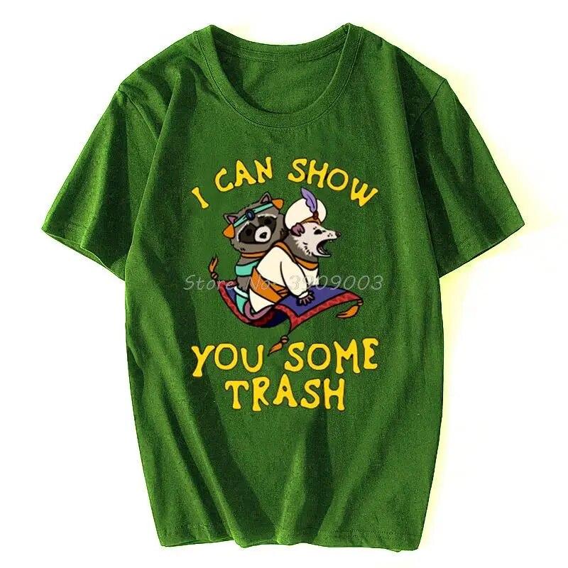 Ich kann dir etwas Müll zeigen, T-Shirt, lustiges Waschbär-Opossum-Liebhaber-Geschenk, Unisex-T-Shirt, Top, Hipster, cooles T-Shirt, Hip Hop, Harajuku, Unisex-T-Shirt