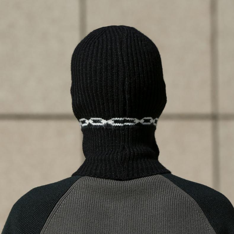 Winter Strickmütze Herrenmütze Outdoor Warm Winddicht Reiten Wollmütze Maske Schal Alles-in-Eins Mütze