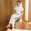 MOMET Franc Linen Blouse & Pants Set Ivory