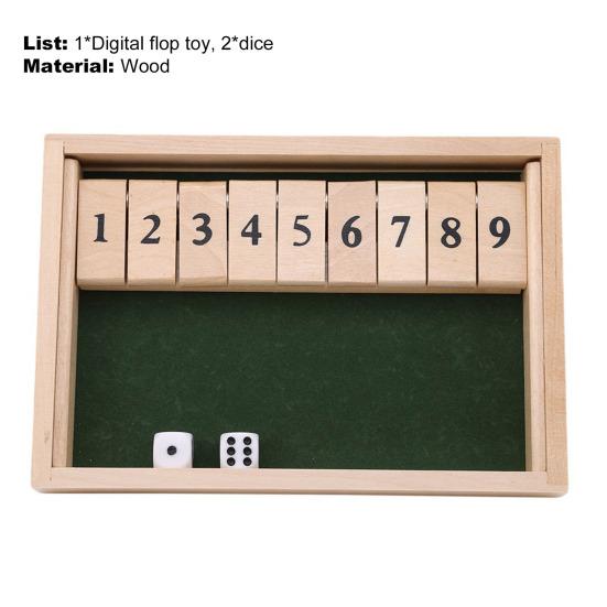 Dice Game Hand-eye Coordination Early Education Reliable Shut The Box Dice Game for Children
