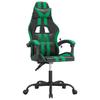 Gaming Chair Black and Green Artificial Leather