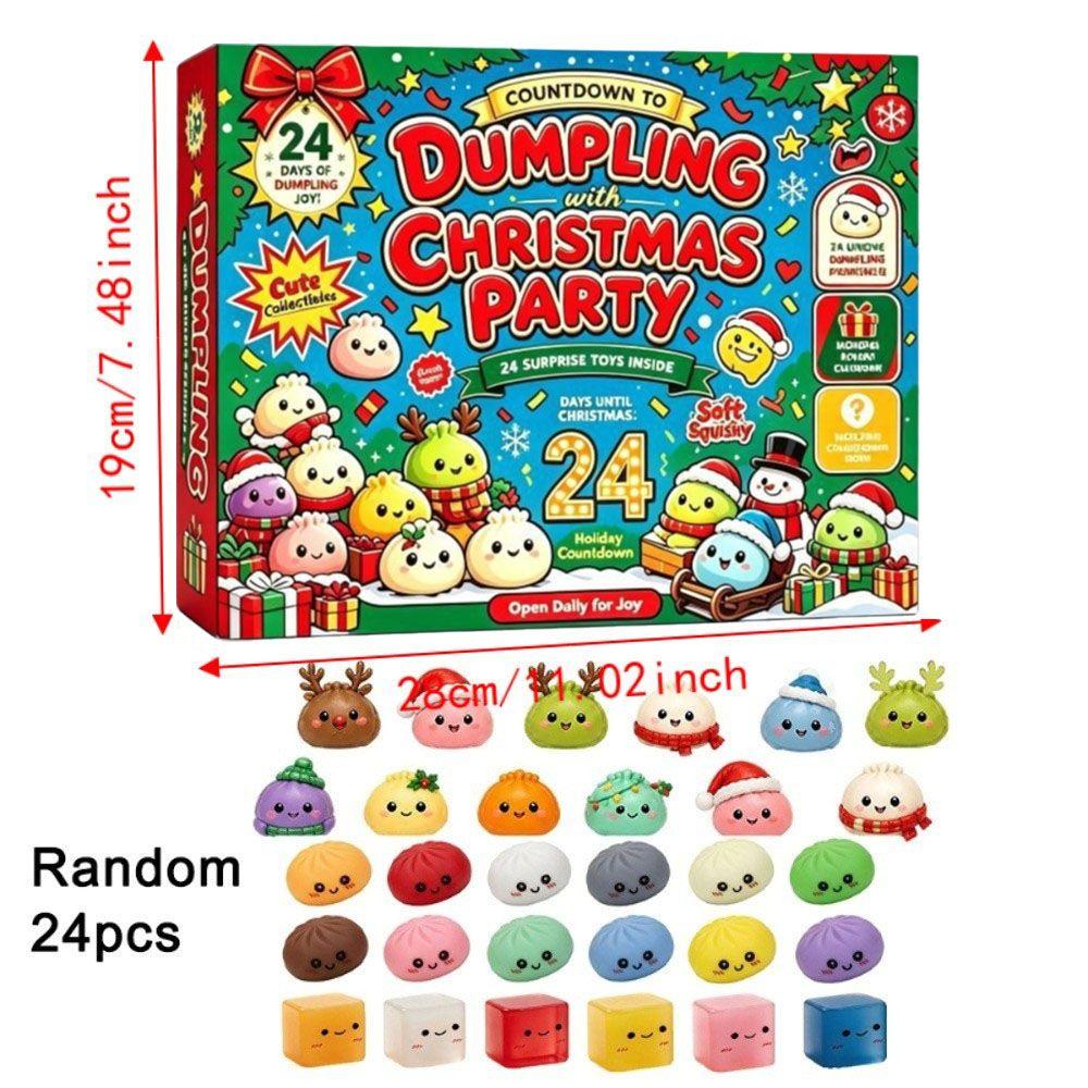 24Pcs Countdown Calendar Christmas Fidget Toy Set Christmas Toy Slow Rising Squeeze Toy Holiday