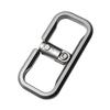 Titanium Alloy Press Lock Position Keychain Creative Quick Release Car Keychain Cowhide Pendant EDC Gadget Gift For Men