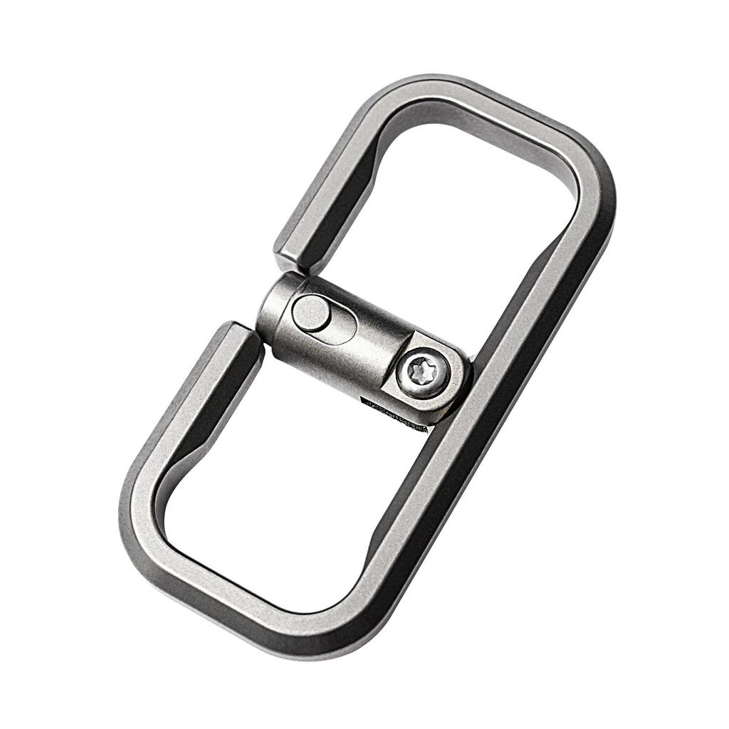Titanium Alloy Press Lock Position Keychain Creative Quick Release Car Keychain Cowhide Pendant EDC Gadget Gift For Men