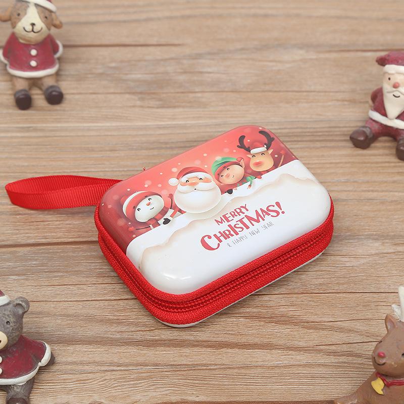 Christmas Coin Purse Rectangle Santa Pattern Wallet Festive Gift Bag for  New Year Christmas Decorations
