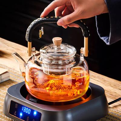 Haushalts 900ml Transparente Glas Teekanne Puer Tee Kaffeekanne Kaffeegeschirr Teegeschirr Teekanne Kaffeetisch und Teetischgeschirr