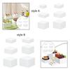 6x Display Riser Box, Table Stand Food Riser ,Nesting Riser Stands Hollow Cake Display Stand,
