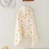 Beige Children'S Hooded Bath Towel Four-Layer Cotton Gauze Cape Bath Towel Soft Absorbent Baby Bath Robe