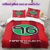 Hannover 96 Pattern Bedding Quilt Set Quilt Cover Pillowcase Home Decoration Birthday Gift (1 * Duvet Cover + 2 * Pillowcase, Without Core)