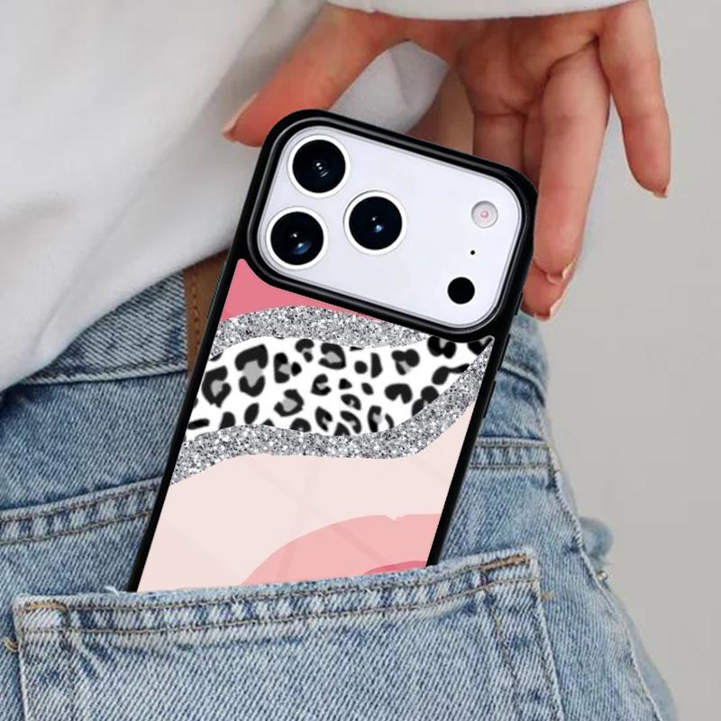 

Модный Чехол для Телефона с Леопардовым Принтом для iPhone 16e 15 14 13 12 17 Pro Max Plus Air 17pro Чехол Coque iPhone 14 Pro