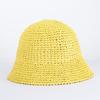 Womens Straw Sun Hat Woven Bucket Hat Fishing Hat Beach Hat Foldable Cap Solid Color Straw Beach Hat Summer