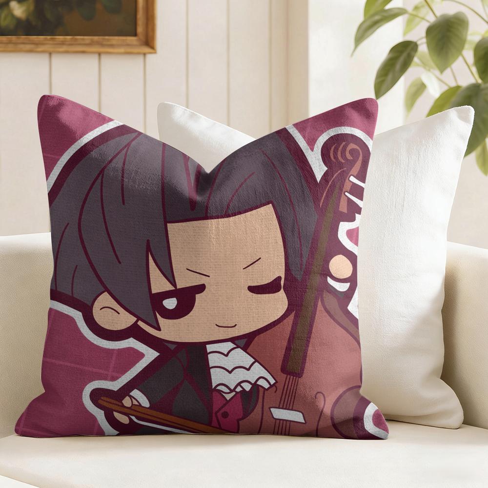 Phoenix Wright Ace Attorney Trilogy Cushion Cover Eco Linen Pillow Case DoubleSided Print Breathable Durable Zipper Home Decor