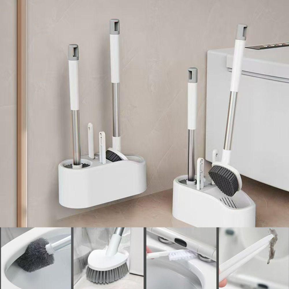 WC štětka s dlouhou rukojetí Nástěnný koupelnový čisticí nástroj Praktický čistič WC Zametací sada