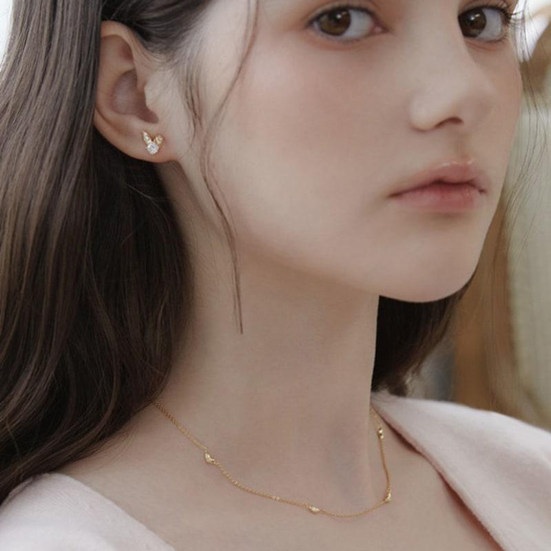 TATIANA (925 Silver) Petite Heart Link Necklace NZ2429