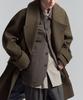Woosuk Oversized Double Coat (Dark Olive)