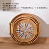 Japanese rattan hand woven color tray fruit household trays decorative simple circular ear-lifting