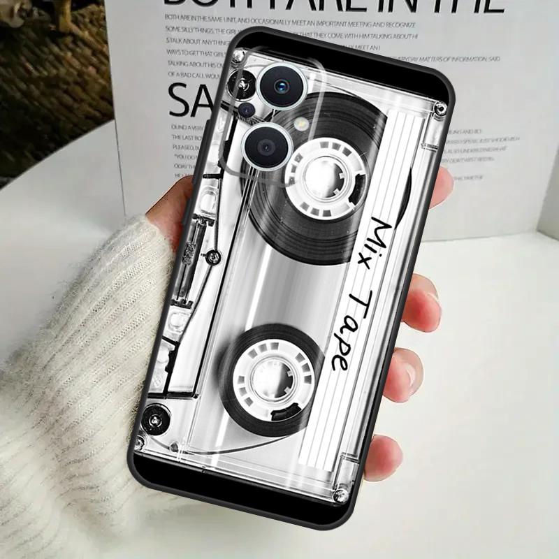 Cassette Mix Tape Case For OPPO Reno 12F 13F 14F 10 11 12 13 14 Pro 8T 7 8 Lite OPPO Find X6 X5 X8 X9 Pro Cover