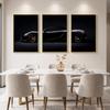 Aerodynamic Sports Car Painting Calligraphy 3 PCS Canvas Wall Art Prints for Living Room Decor Modern Fashion Wall Decals