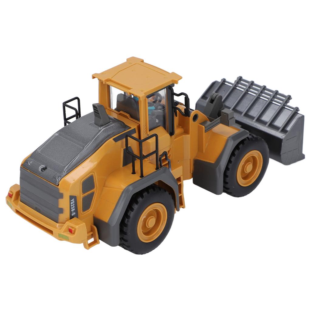 2.4G Alloy RC Dozer with Realistic Lighting Sound Loading Truck Front Loader Tractor Toy 9 Channels