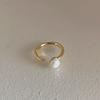 Butterfly Ring Female Niche Design High Sense Unique Ring Pearl Bow Hepburn Style Vintage Index Finger