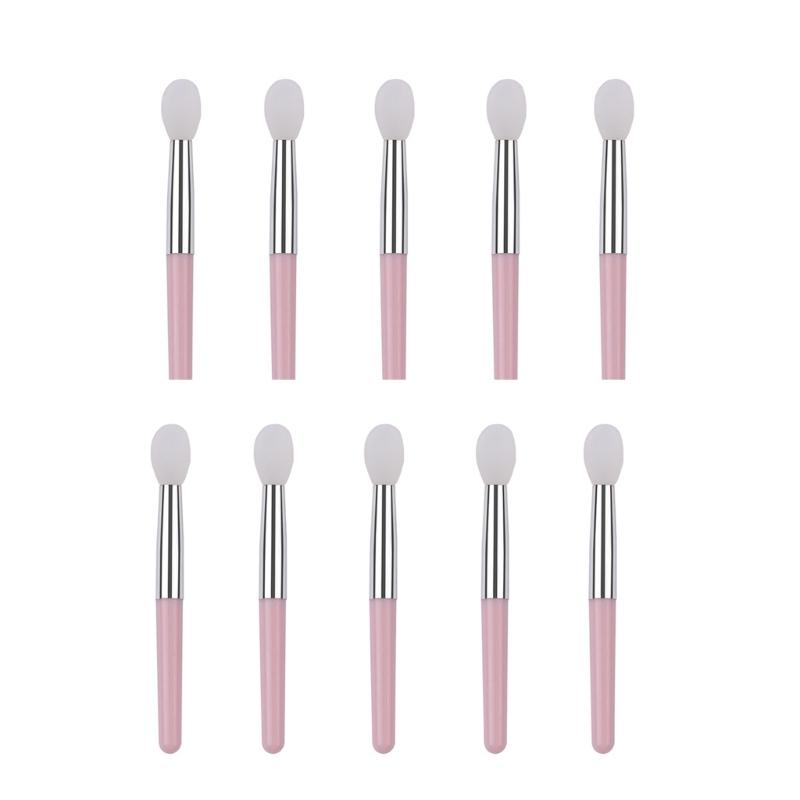 10 Pieces Lip Brush Set Flexible Silicone Tip Makeup Tools for Detailed Cosmetic Application Lip Brushes