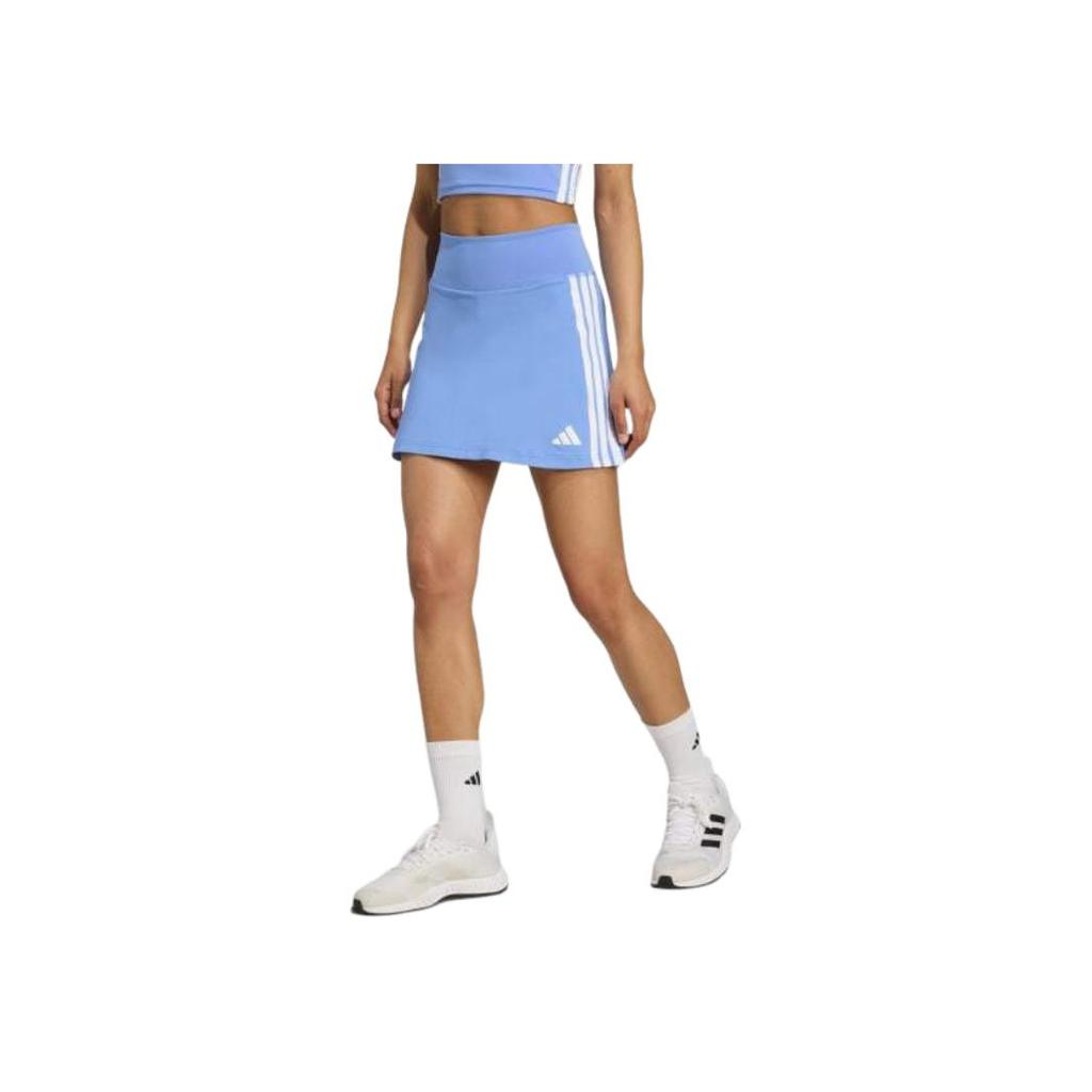 Adidas Striped Pattern Elastic Casual Skirt Women skirts Blue JY2161