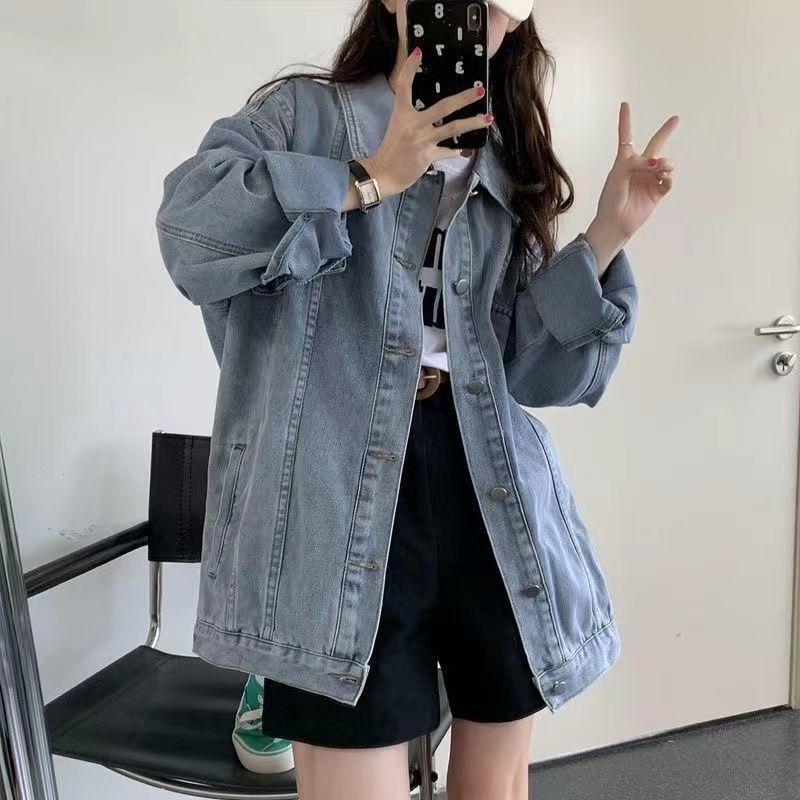 2024 Herbst Damen Übergröße Lässige Jeansjacke – Locker, Modisch, Vielseitig BF Stil