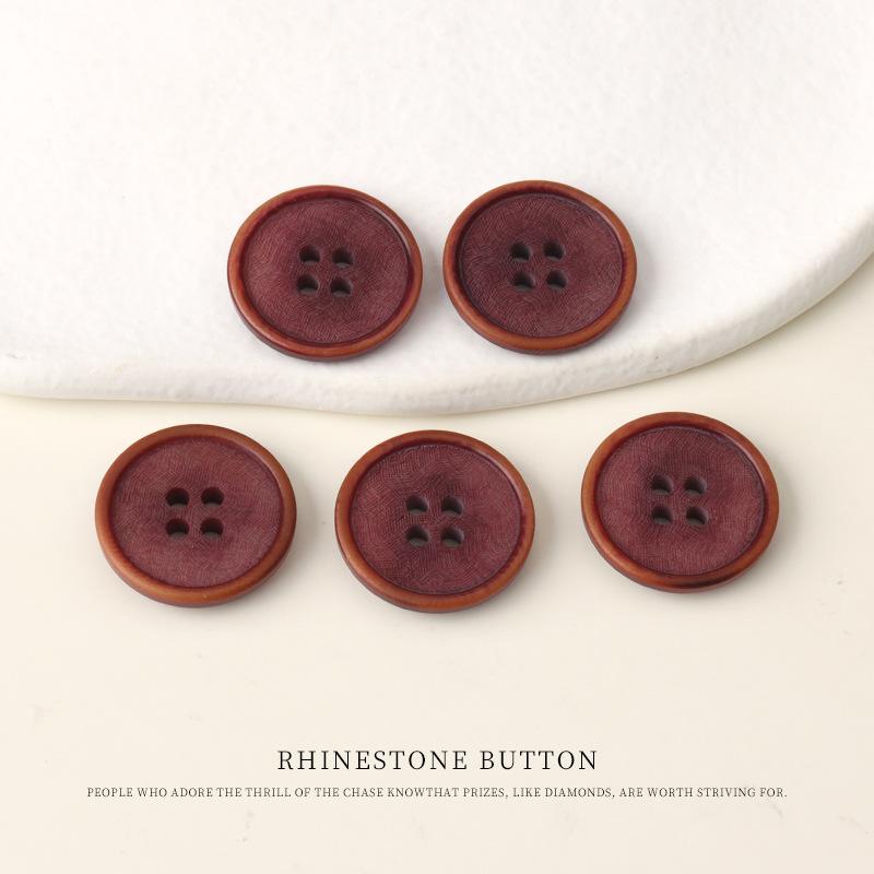 5pcs Laser Natural Fruit Buttons High-End Blazer Burnt Edge Buttons Cotton And Linen Shirt Cardigan Button Accessories