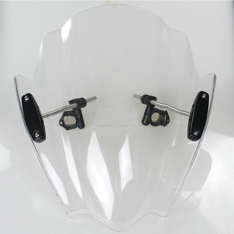 Motorcycle Street Bike Windshield WindScreen For 2008-2014 2015 Honda CB1000R CB300F CB500F CB500X 08 09 10 11 12 13 14 15 Black