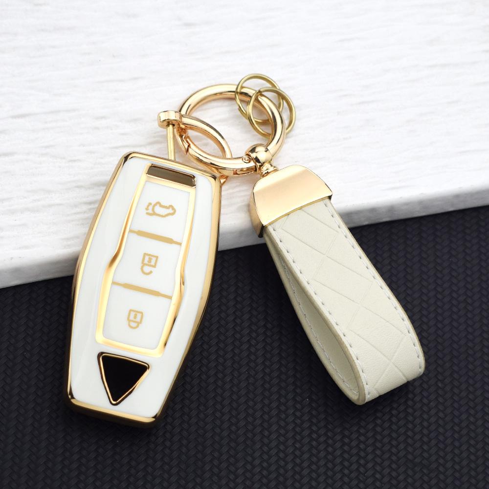 2/3/4 Buttons Key Cover For Mitsubishi Outlander - Smart Remote Tpu Car Key Case Holder With Keychain Rings Accessories