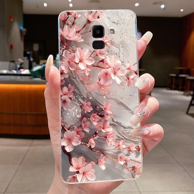 Hülle Für Samsung Galaxy J6+ J6 Prime Blumen Schmetterling Handyhüllen Für Samsung J6 Plus J6Plus 2018 Weiches Silikon TPU Jelly Cover