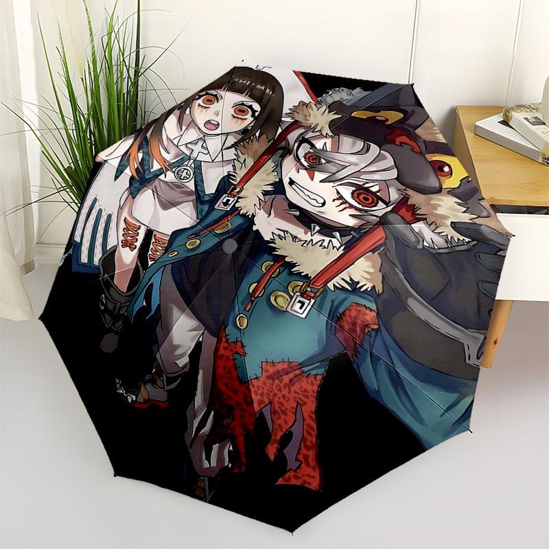 

1pc Outdoor Umbrella with Anime Characters - Automatic Opening/Closing, Portable 3-Fold Design, 8-Rib Iron Frame - Perfect Gift for Fans, Travele