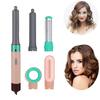 5-i-1 hårfønersett med 5 tilbehør 600W profesjonell elektrisk hårstyler tørketrommel krølltang rettetang bærbar reise hårstyling for kvinner