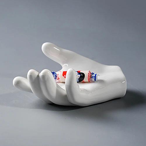 

Креативная белая посуда Тарелка в виде листа Тарелка в виде руки Будды Отель Ресторан Десертная тарелка для суши Северная домашняя кухня Керамическая посуда