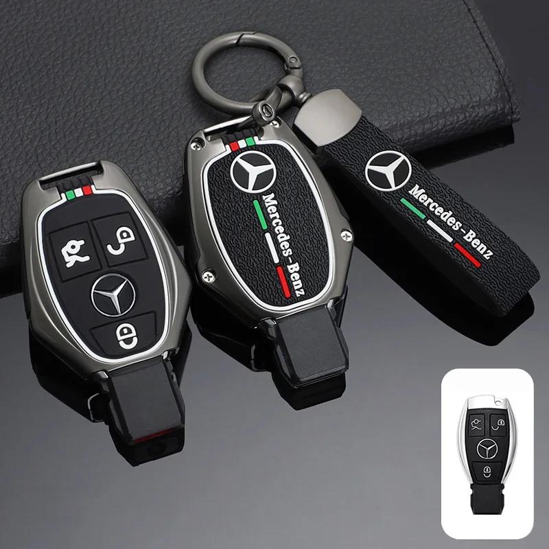 

2025 Hot Zinc Alloy Car Key Case Cover Shell Fob Holder For Mercedes Benz A B C S Class AMG GLA CLA GLC W176 W221 W204 W205 Acce