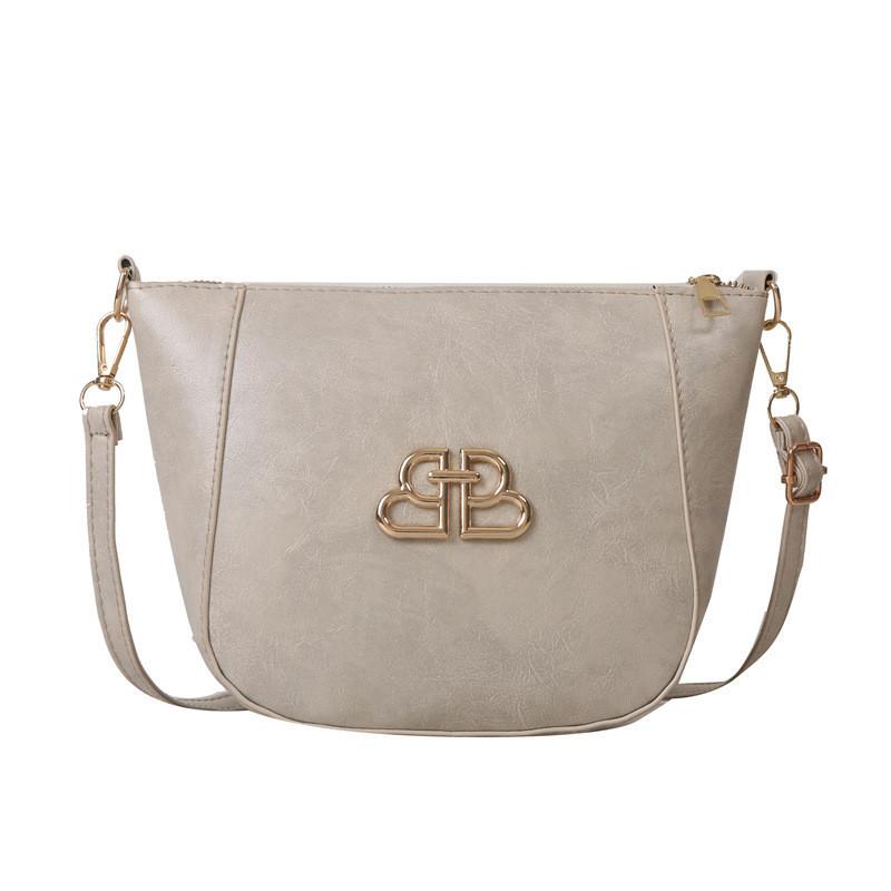 Chic Pu Small Square Crossbody Bag For Women Trendy 2023 Street Style Handbag OffWhite