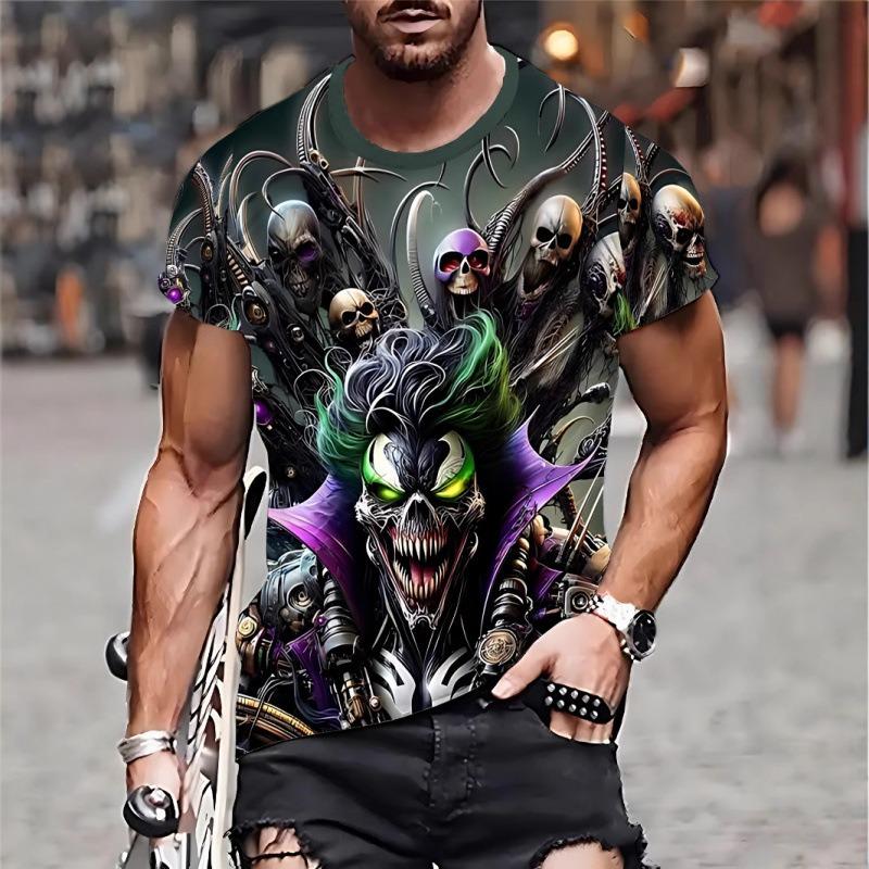 Spring Men's Shirt Short Sleeved Fashion Daily Casual 3D Sports T-shirt