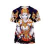 Hindu Wisdom God Ganesha 3D Printed Men T Shirts  Oversized Vintage Tops 90s Aesthetic Streetwear Tees