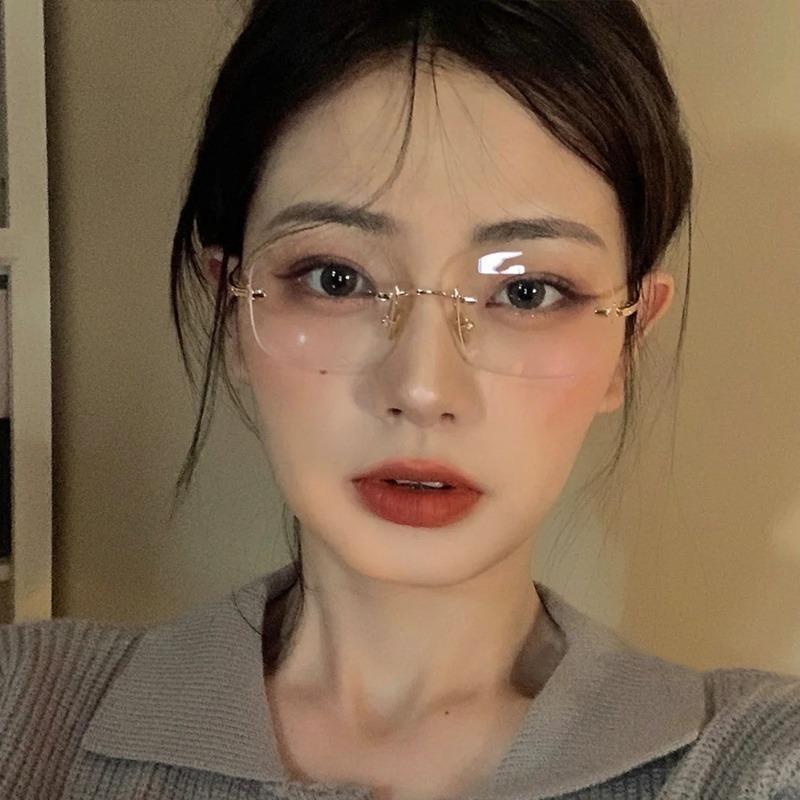 Anti Radiation Eyeglass For Woman Men Rimless Glasses Anti Blue Light Eyewear