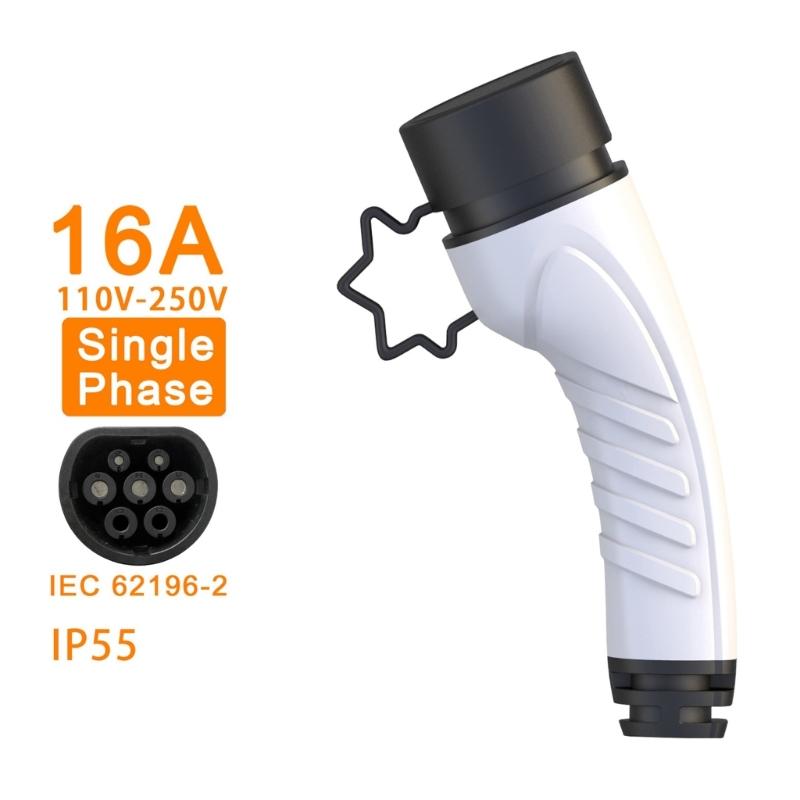 Long Lasting Electric Vehicle Charging Head Heat Resistant Support Type 2 Standard For Fast Power Refill Easy Travel Use