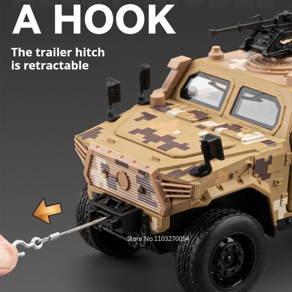 1:32 Dongfeng Mengshi Sabertooth Alloy Diecast Off-Road Vehicles Model Toys Car Rubber Tire Pull Back Doors Opened Friend'S Gift