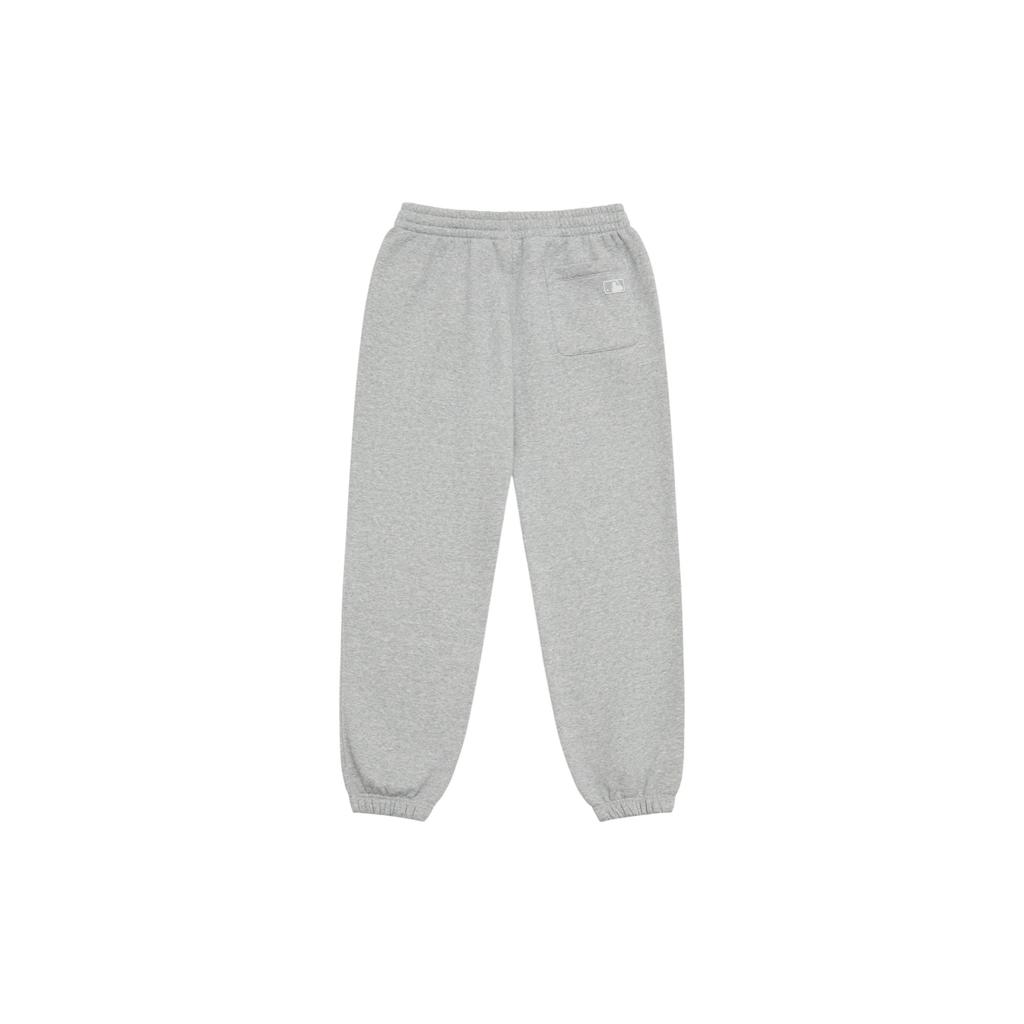 MLB Basic Series New York Mets 24FW Casual Loose Fit Cuffed Fleece Knit Sweatpants Unisex bottoms Light-Gray 3APTB0646-09MGS
