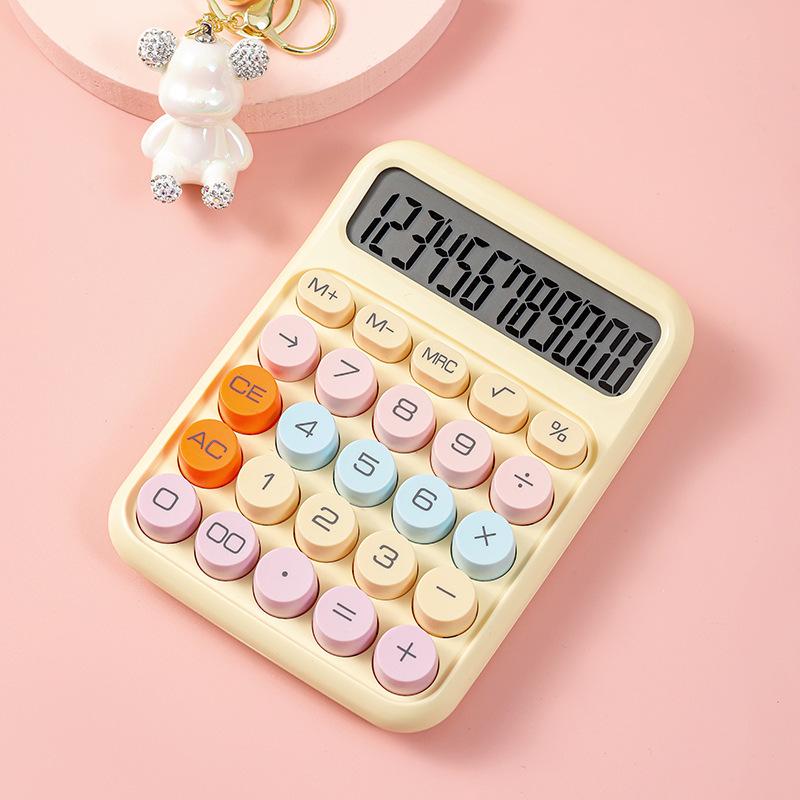 Goddess Style Cute 12-Digit Calculator Computer for Office Use with Flexible Buttons