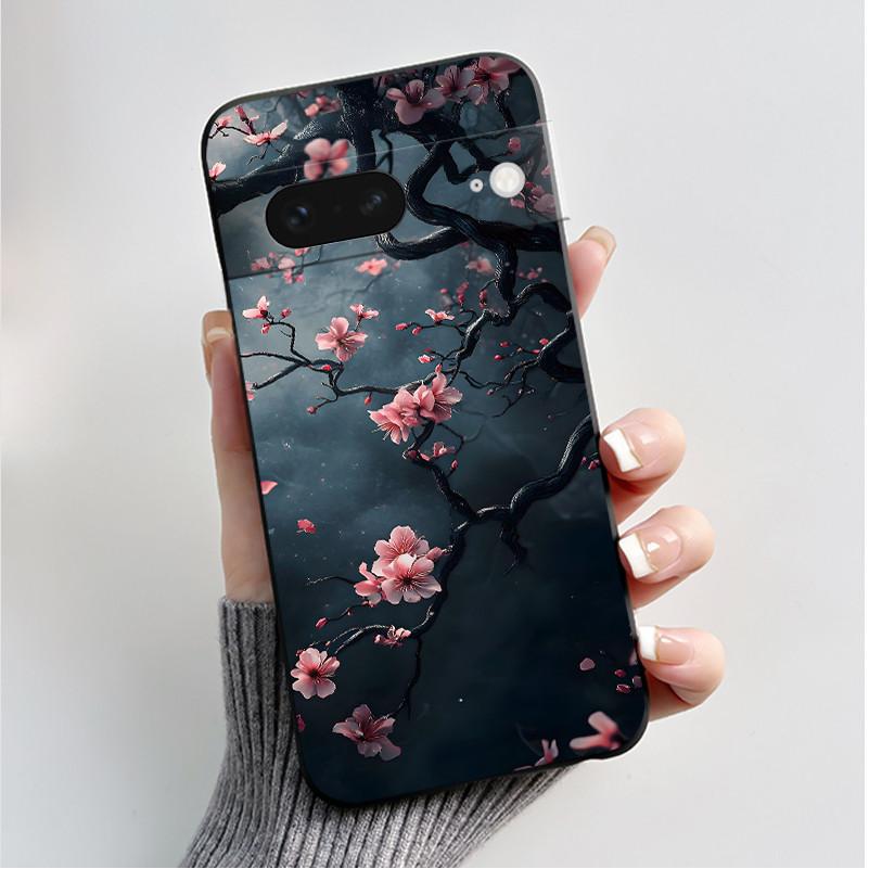 

For Google Pixel 7 / Pixel 7 Pro Case Luxury Fashion Butterfly Flowers Black Soft TPU Silicone Back Cover Pixel7 7Pro Phone Case Google Pixel 7