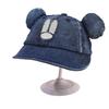 Korean Style Mickey Baby Sun Hat: Wide Brim, Duckbill Shade, Unisex Denim Baseball Cap for Spring.