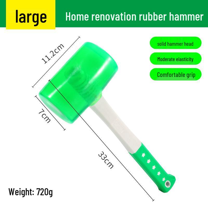 Odorless Transparent Rubber Hammer for Tile Installation and Leveling